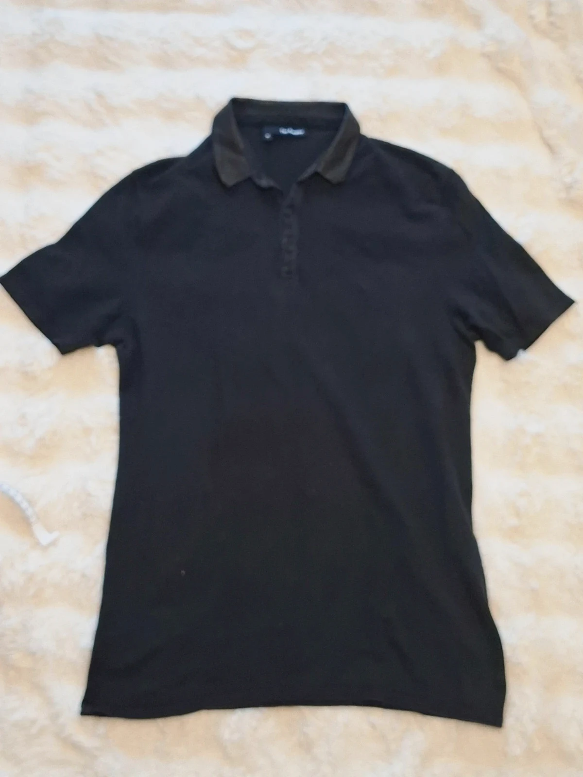 Polo Rétro Vintage Noir Col en Cuir The Kooples T.M / S-M – The Kooples – taille M