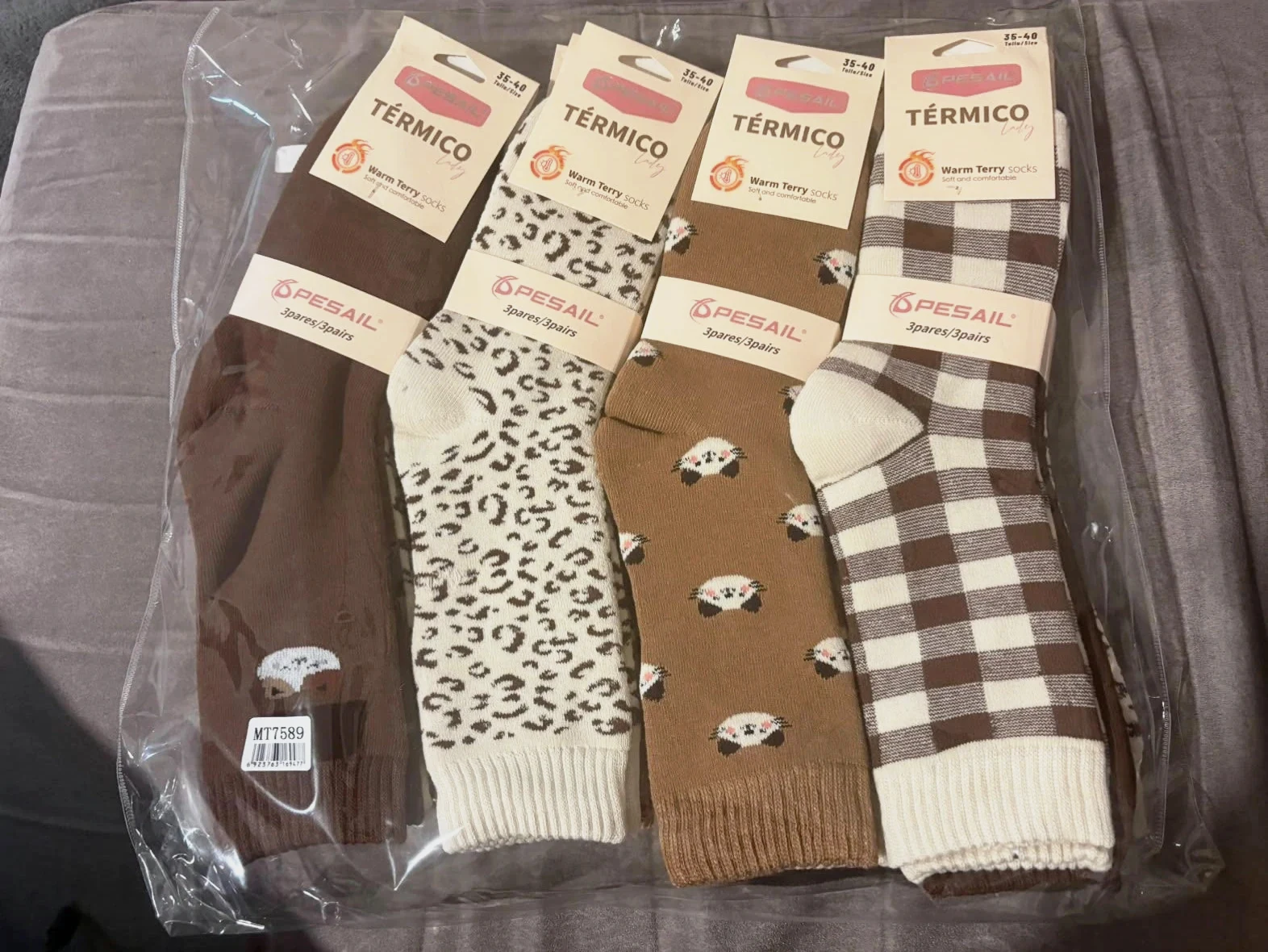 Calcetínes térmico 12 pares