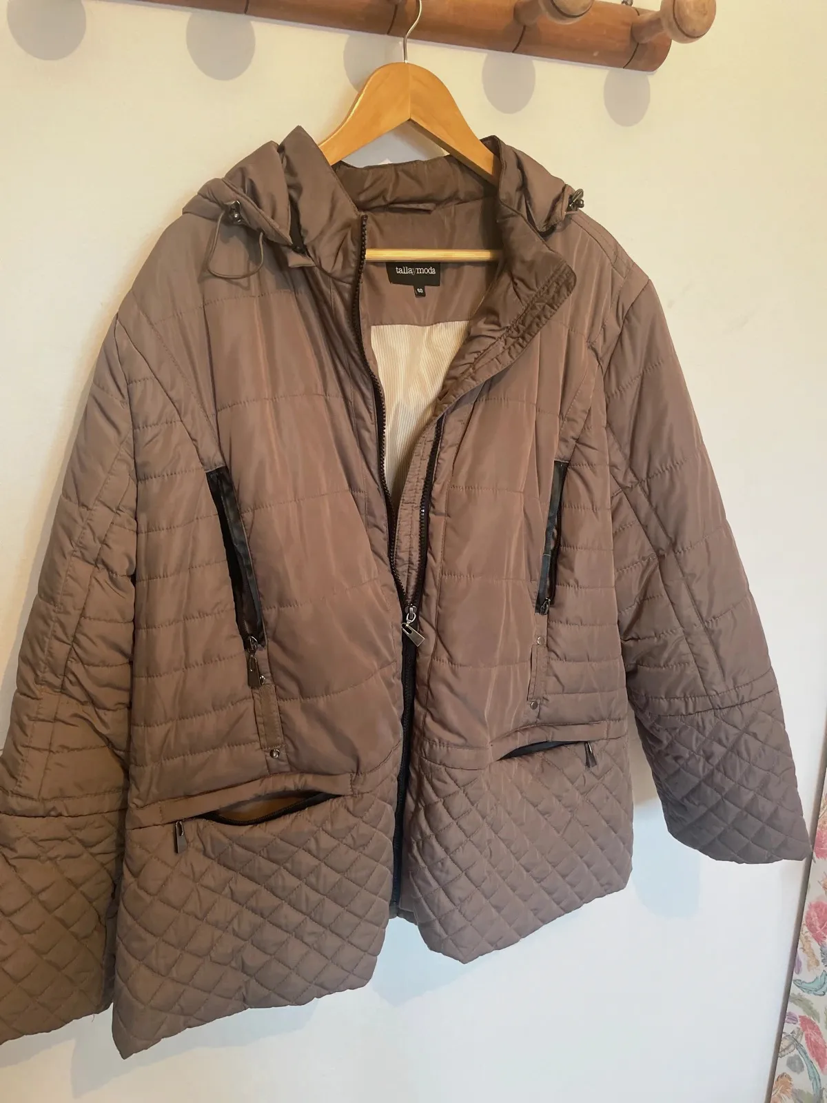 Chaqueta acolchada ligera marrón - Talla 60 - Talla y Moda – Talla y Moda – taille Autre 3
