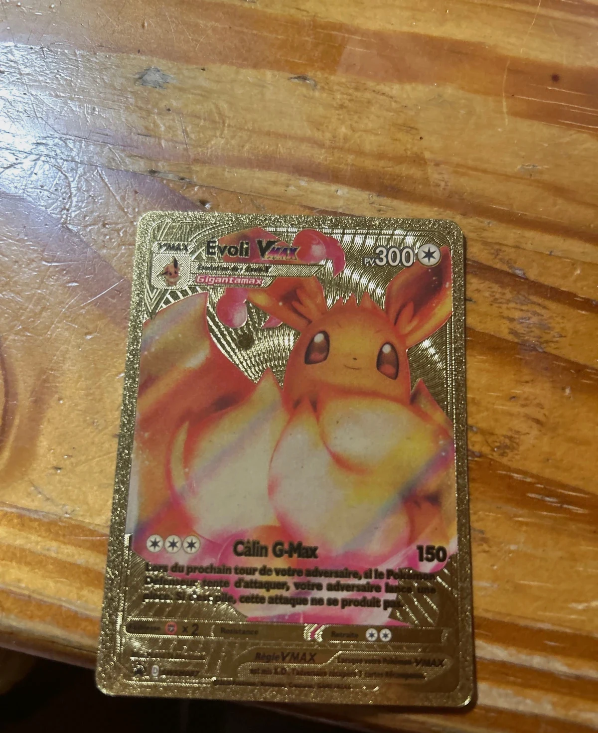 Carte Pokémon evoli dorée neuf