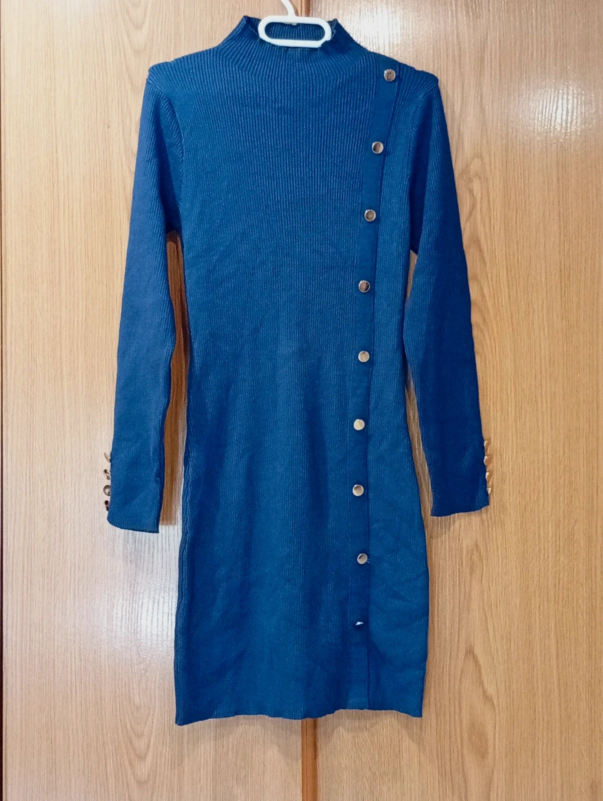 Electric blue knitted dress, size S. – Shein – taille S / 36 / 8