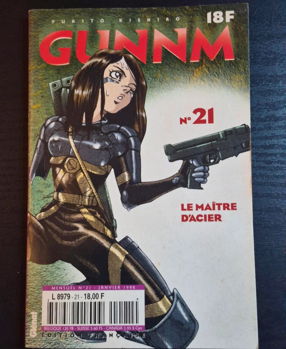 Manga Gunnm n°21 - Édition Kiosque Mensuelle Glénat (1998) - TBE