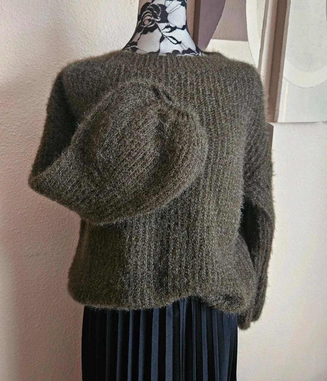 Sublime pull fluffy, manches lanternes 20% Mohair - TU 36 au 42 - Made in Italy – Boutique Parisienne – taille XL / 42 / 14
