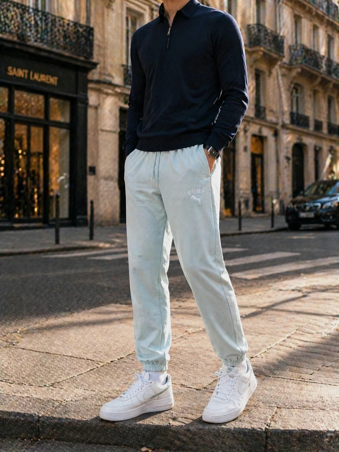 👖🐆 Jogging Puma homme – Bleu ciel – Taille L – Puma – taille L