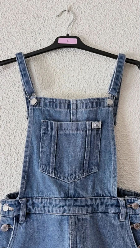 Salopette-short en jean Pull&Bear