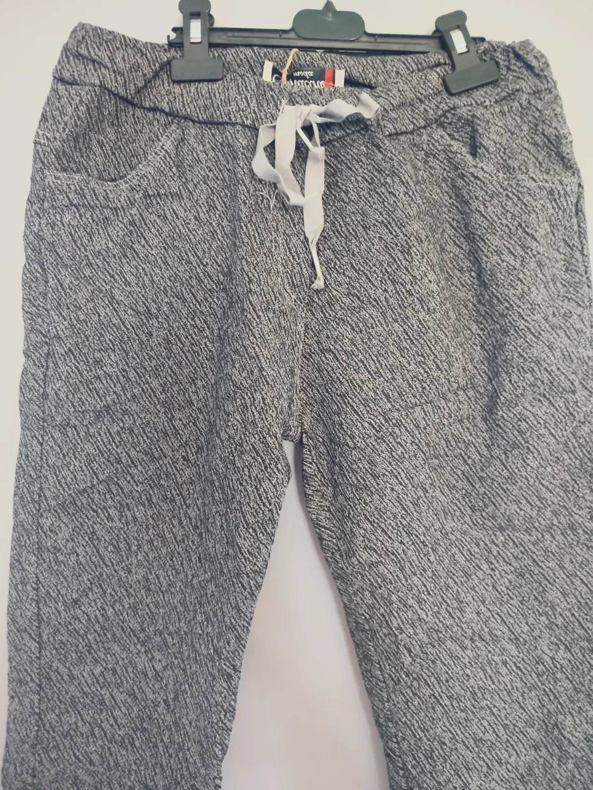 Pantalon fluide chino gris chine à lien – Capucine moda – taille Taille unique 3