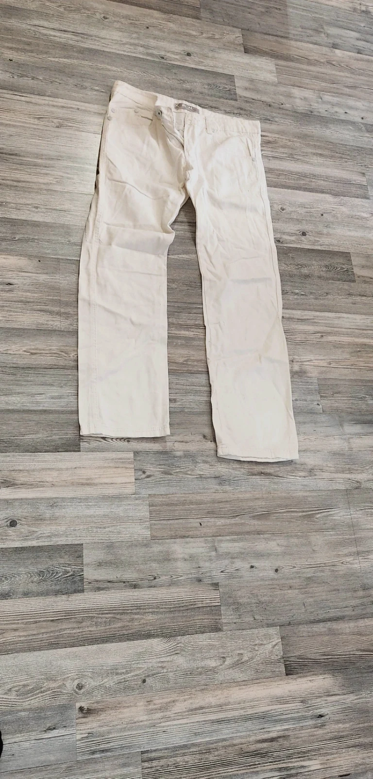 Jean K&M Kosmo Lupo blanc brodé – Taille 42 – 100% coton
