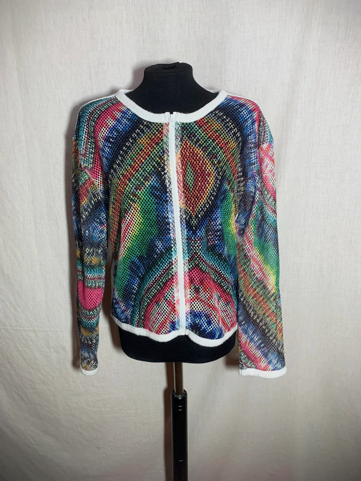 Chaqueta de Punto Multicolor | Multicolour Knit Jacket – Promise – taille L / 40 / 12