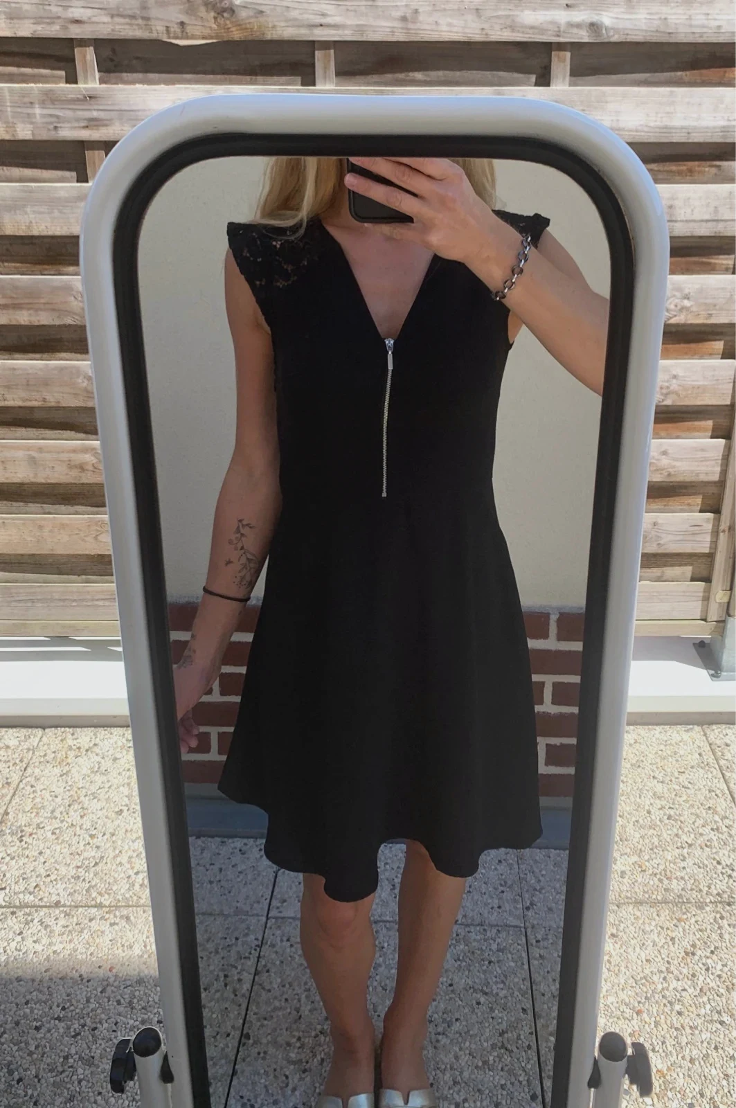 Robe noire Camaïeu dentelle en taille 36. – Camaïeu – taille S / 36 / 8