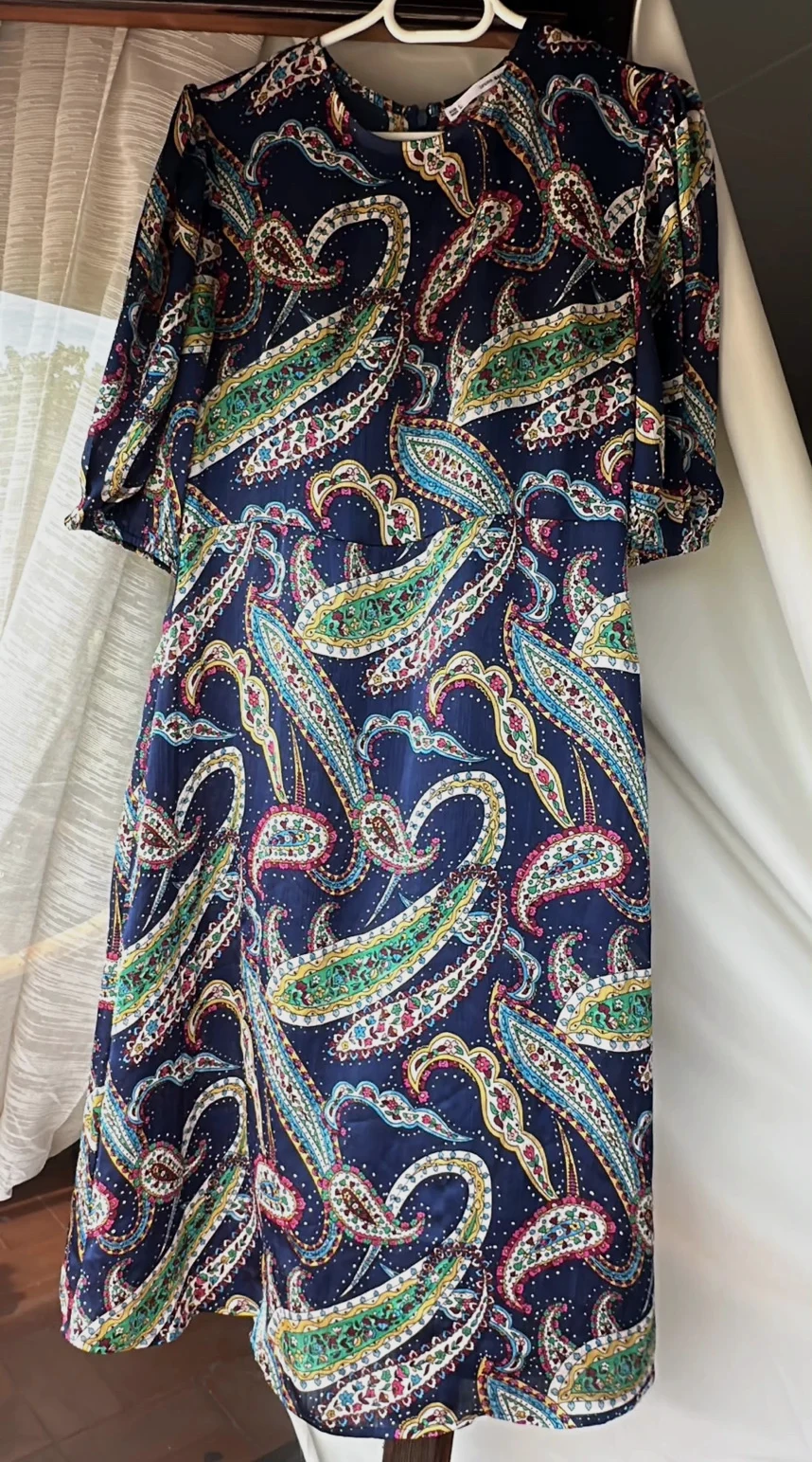 Vestido azul estampado