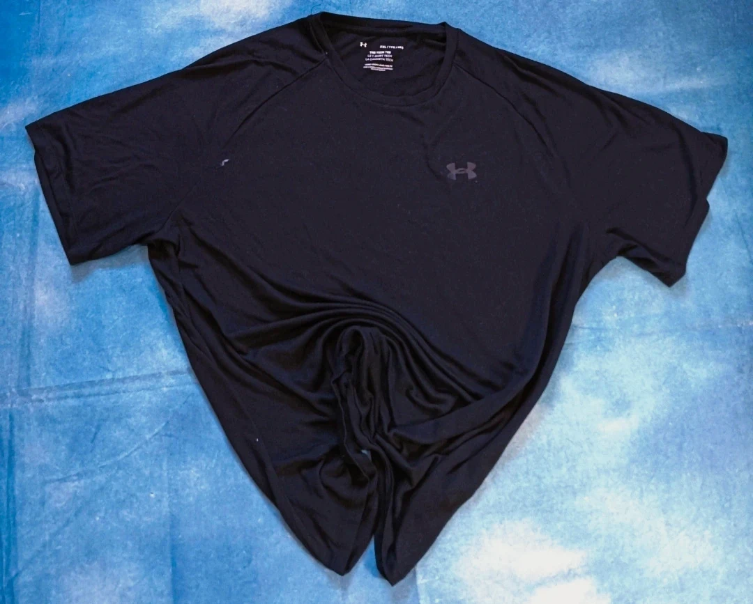 Under Armour Tech Tee Black XXL Loose Fit Performance T-Shirt