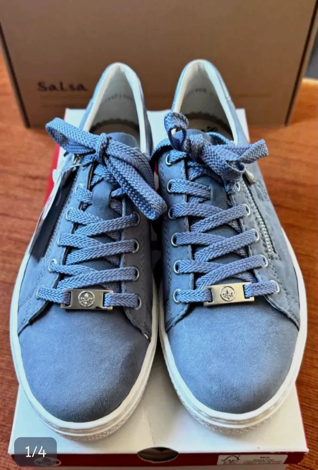 Zapatillas Rieker Mujer Azul Ante