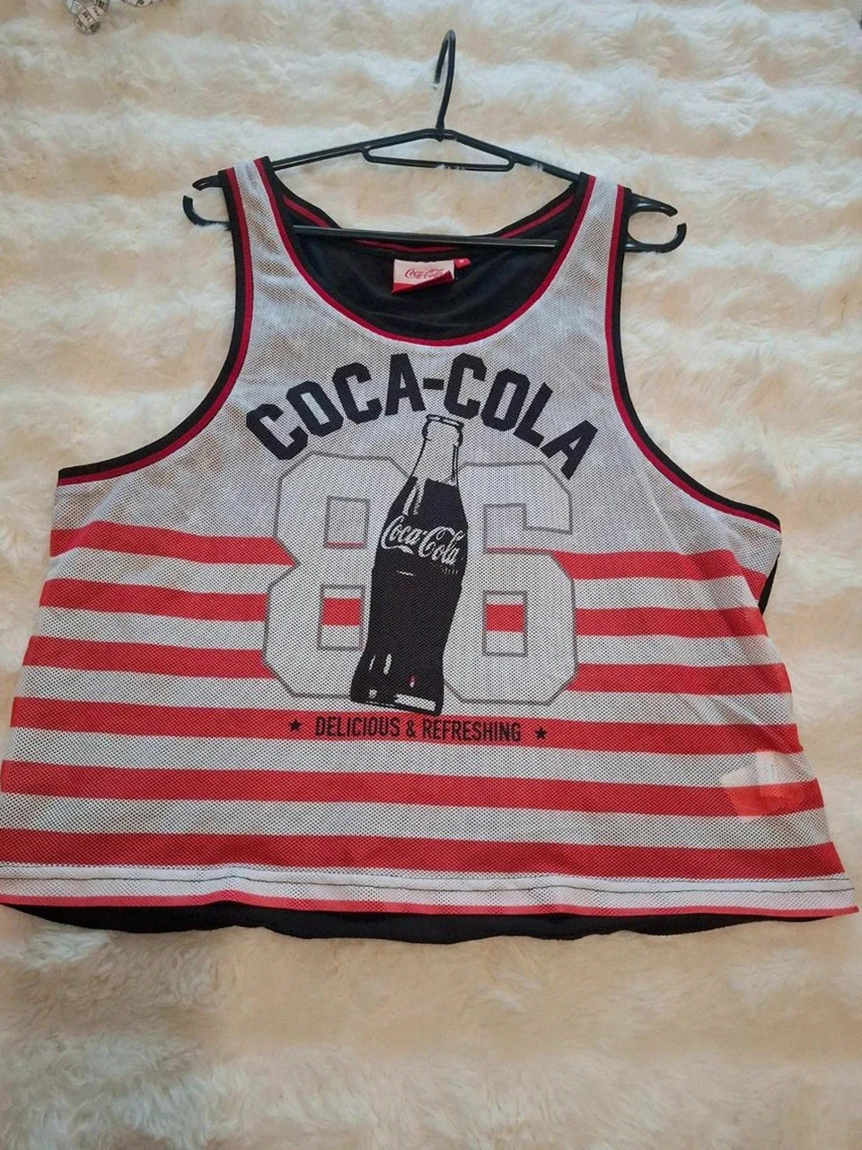 Débardeur Coca-Cola "86" La Halle Maillot mesh - Taille M