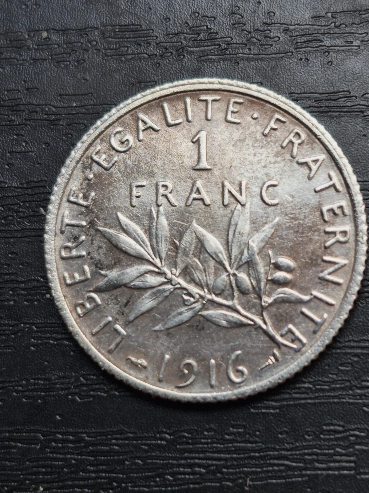 Pièce 1 Franc Argent Semeuse 1916 - État TTB