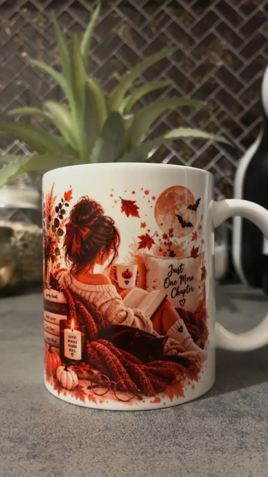 Mug Book Lover Automne – Lecture Cosy – Prénom au choix 🍂📚 – Mug créateur 2