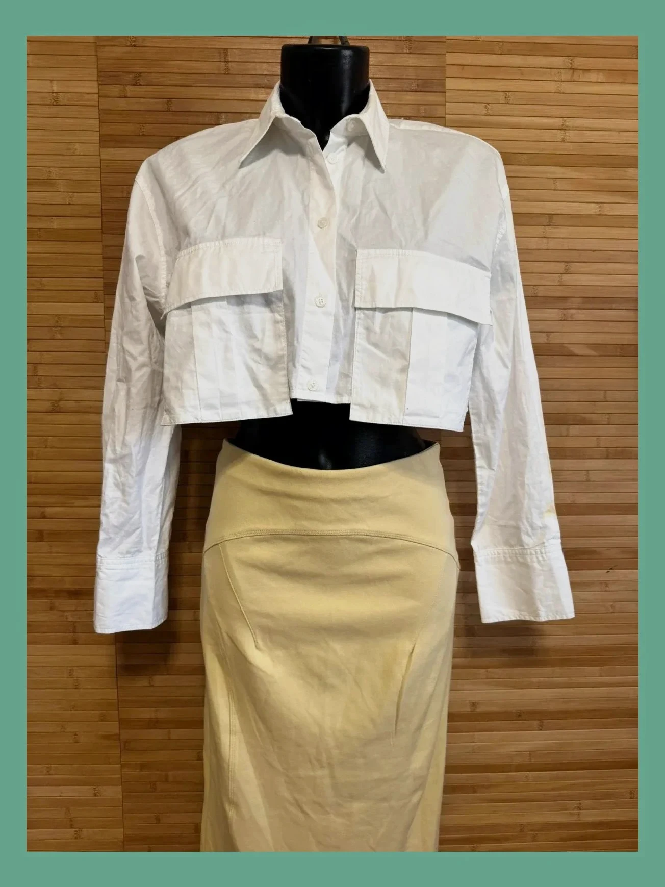 Camisa algodón crop de Zara , talla S 😍 – Zara – taille S / 36 / 8