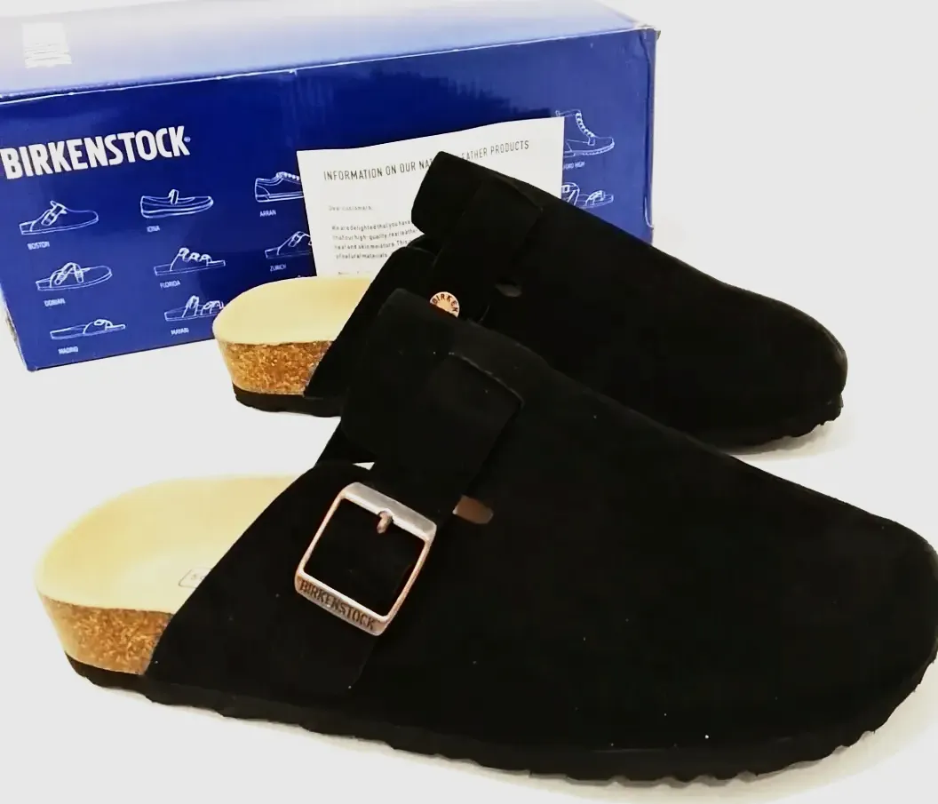 Birkenstock Boston Black Suede Clogs – Birkenstock – noir – taille EU 41 8