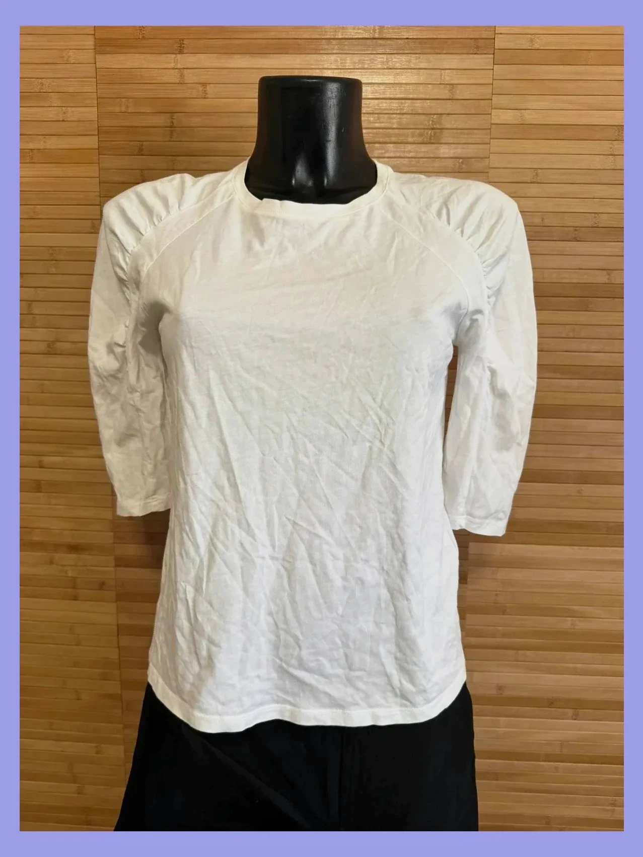 Camiseta blanca manga 3/4 mujer marca Ba&sh , talla S 😍