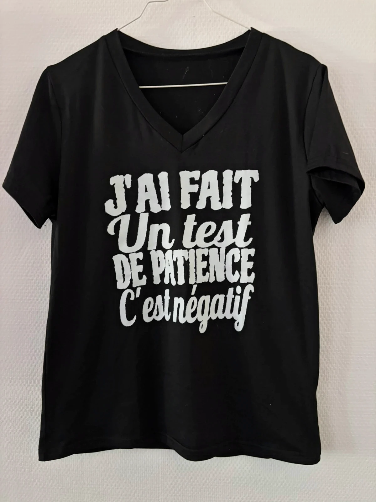 T-shirt noir message humoristique