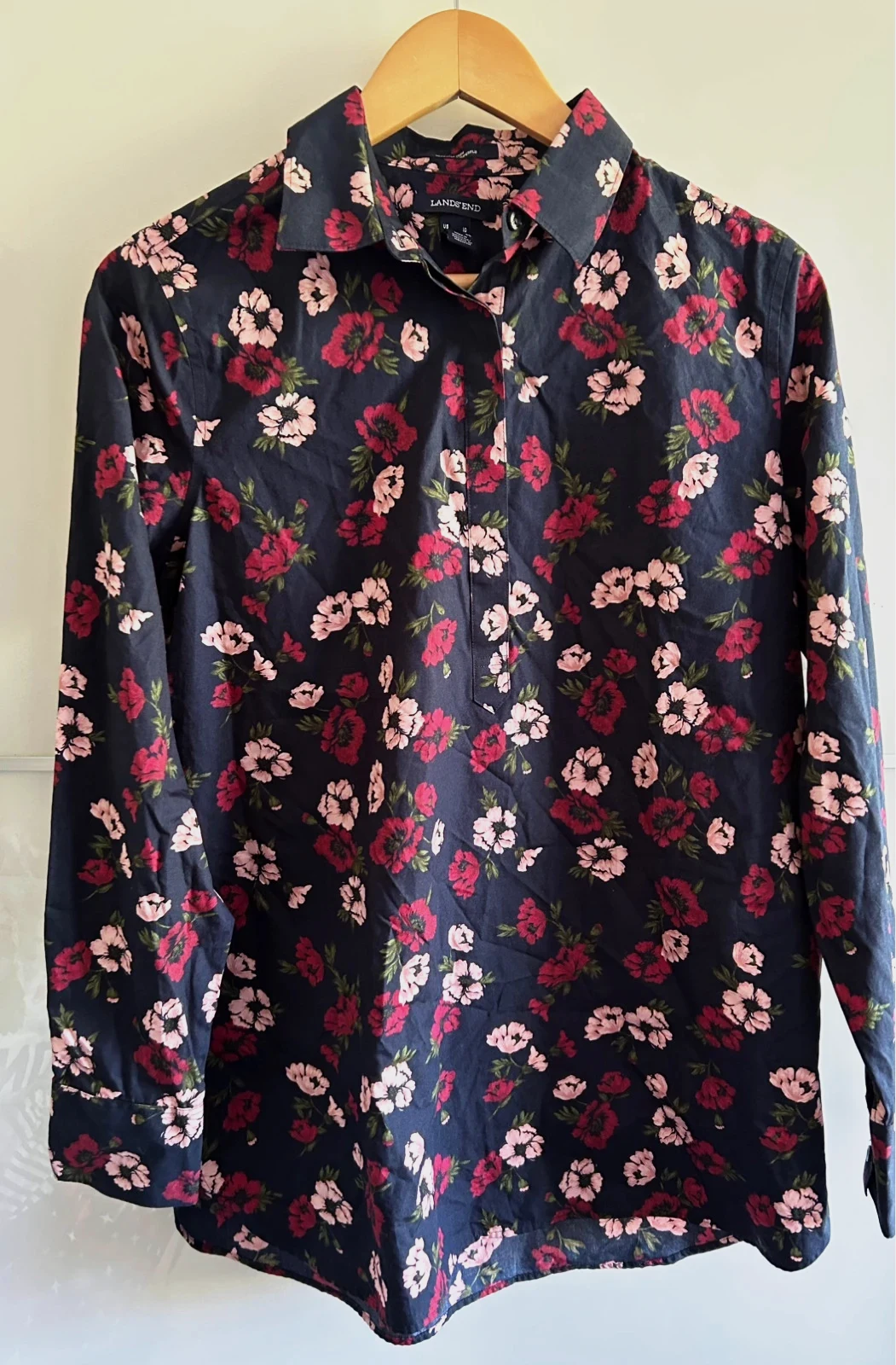 Blouse fleurie Lands' End Taille 42 100% coton – Lands' End – taille XL / 42 / 14