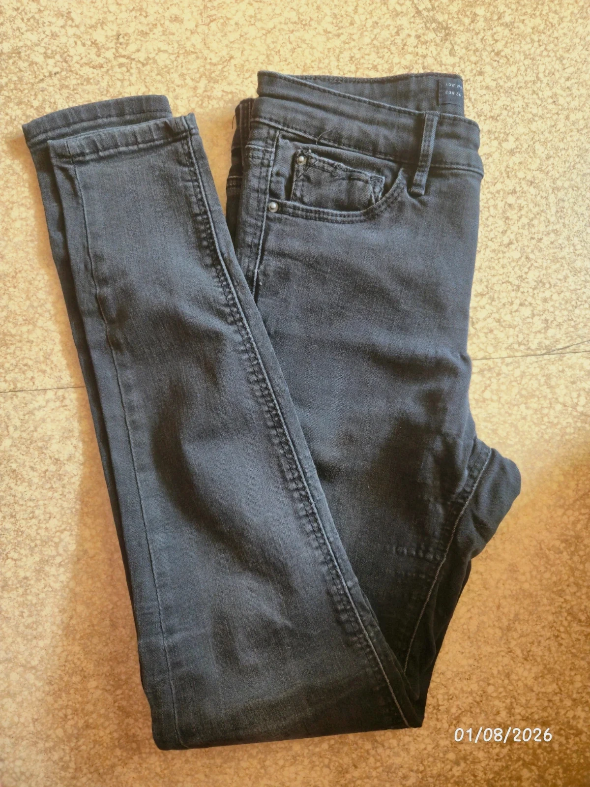 Jeans noir stradivarius t.36