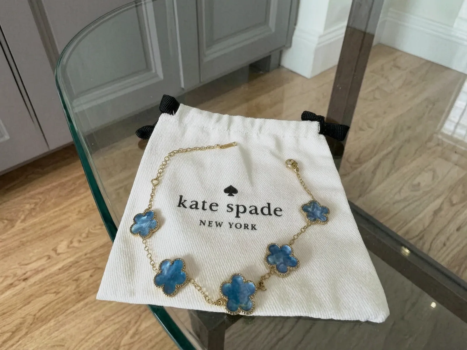 Collier Kate Spade trèfle bleu – Kate Spade – bleu 2