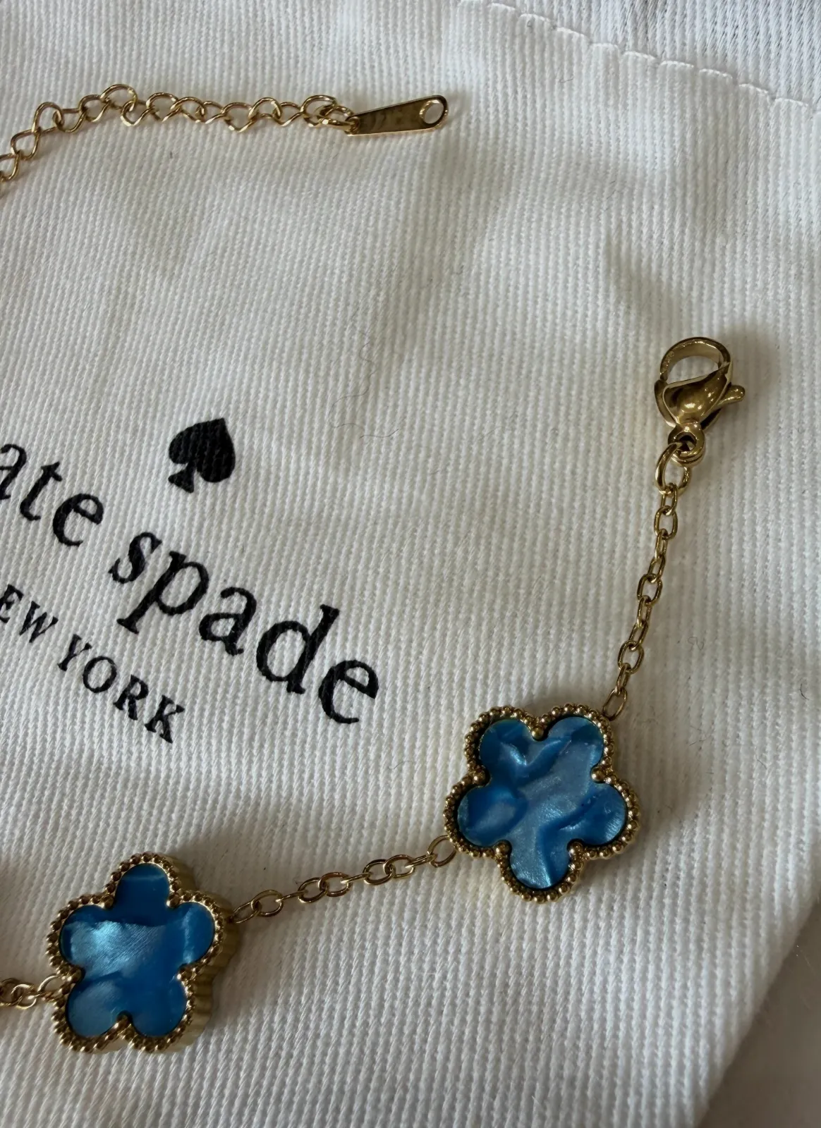 Collier Kate Spade trèfle bleu – Kate Spade – bleu 4