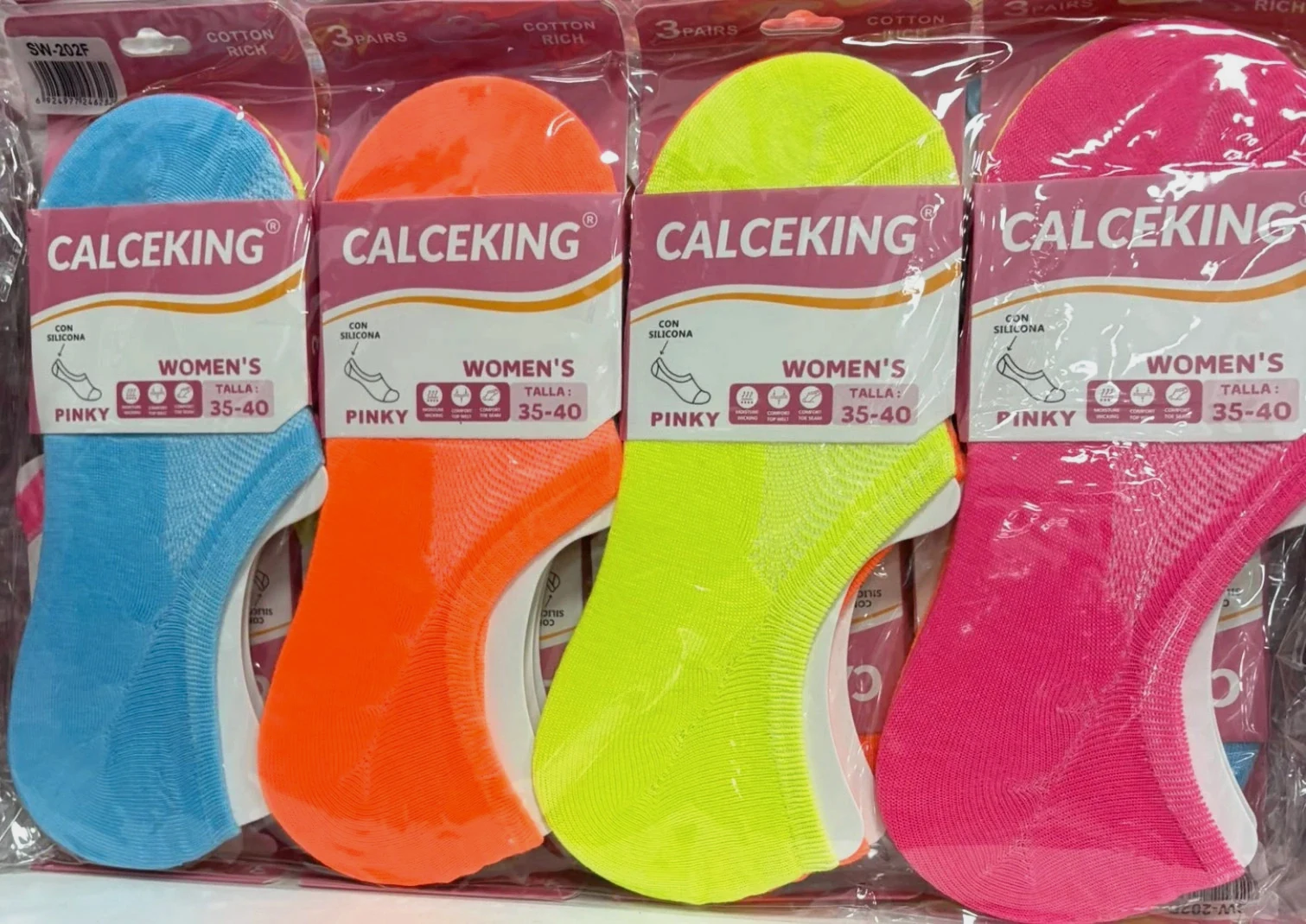 Pinkies colorido 12 pares – taille S | 35–38