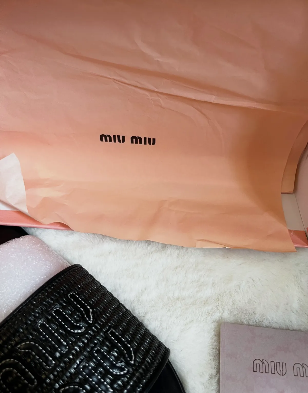 Miu Miu Black Slides Sandals – Miu Miu – noir – taille EU 39 3
