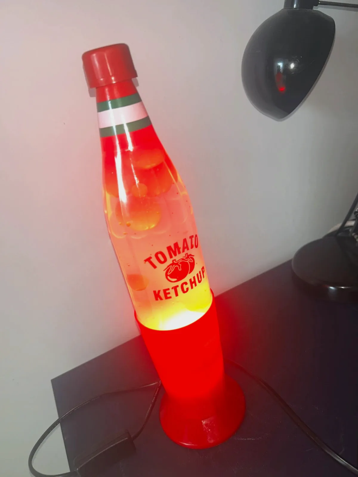 Tomato Ketchup lampe à lave bouteille rouge rétro Y2K pop art décoration insolite 3
