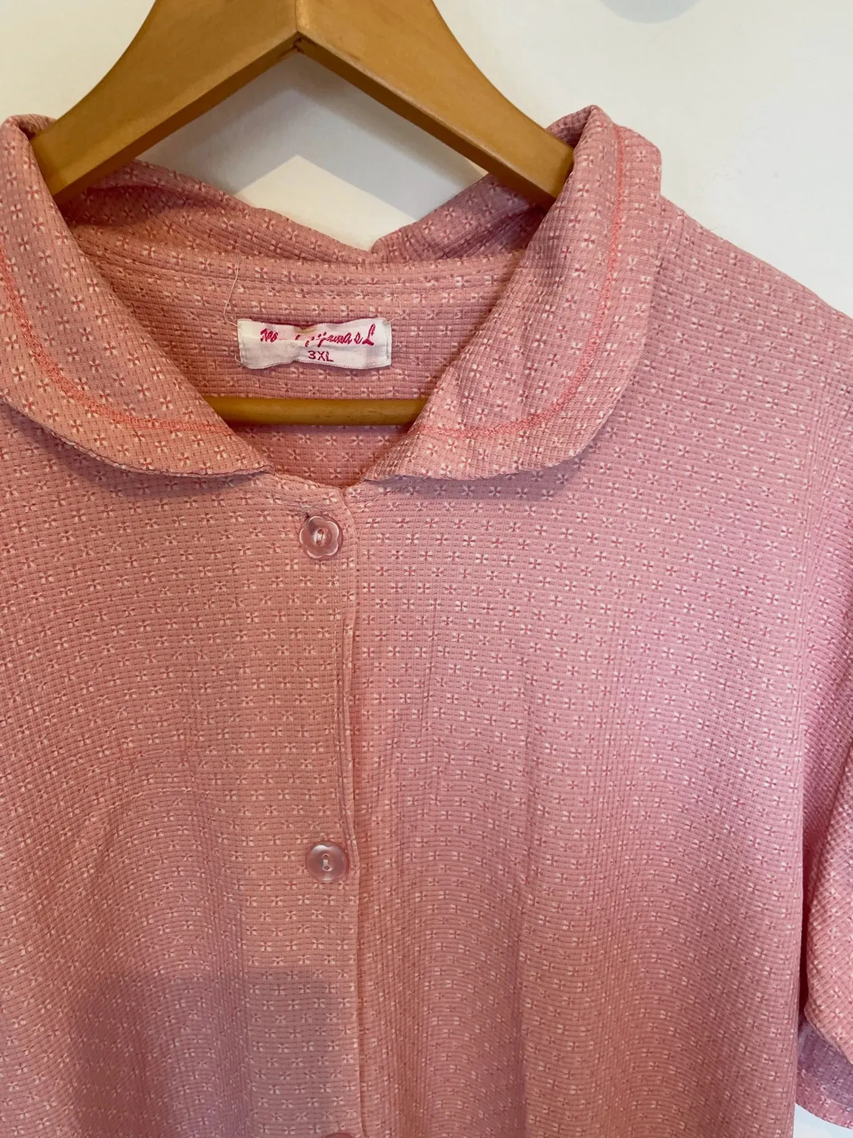 Bata / Camisón de Verano Rosa - Talla 3XL (XXXL) – mundo pijama – taille XXXL / 46 / 18 2