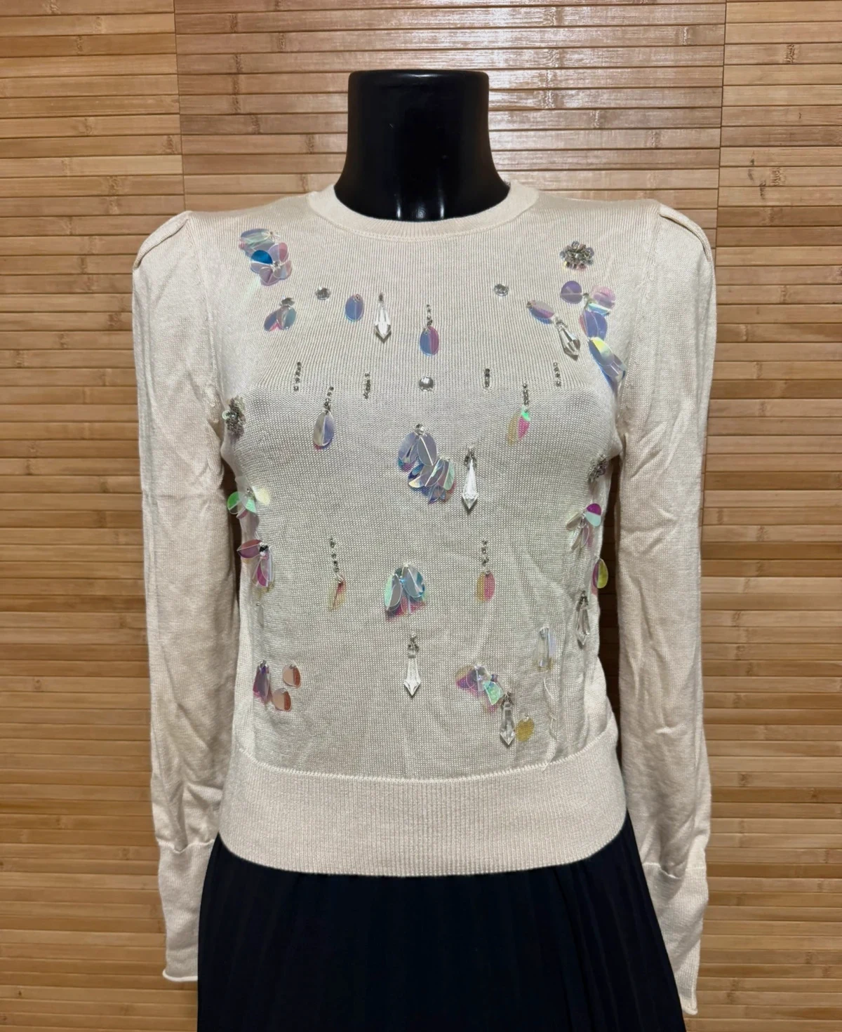 Jersey con lentejuelas y abalorios de topshop talla 42 😍