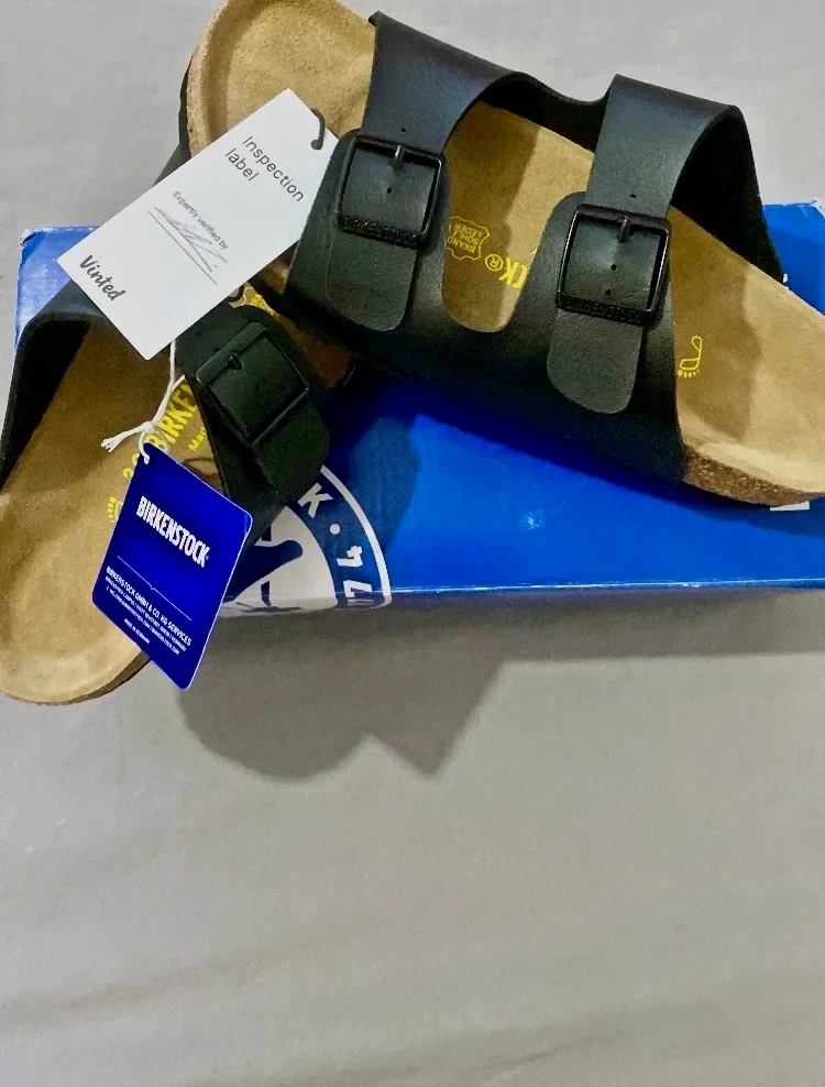 Sandales Birkenstock Arizona Noir Cuir Neuf Taille 39 Authentique