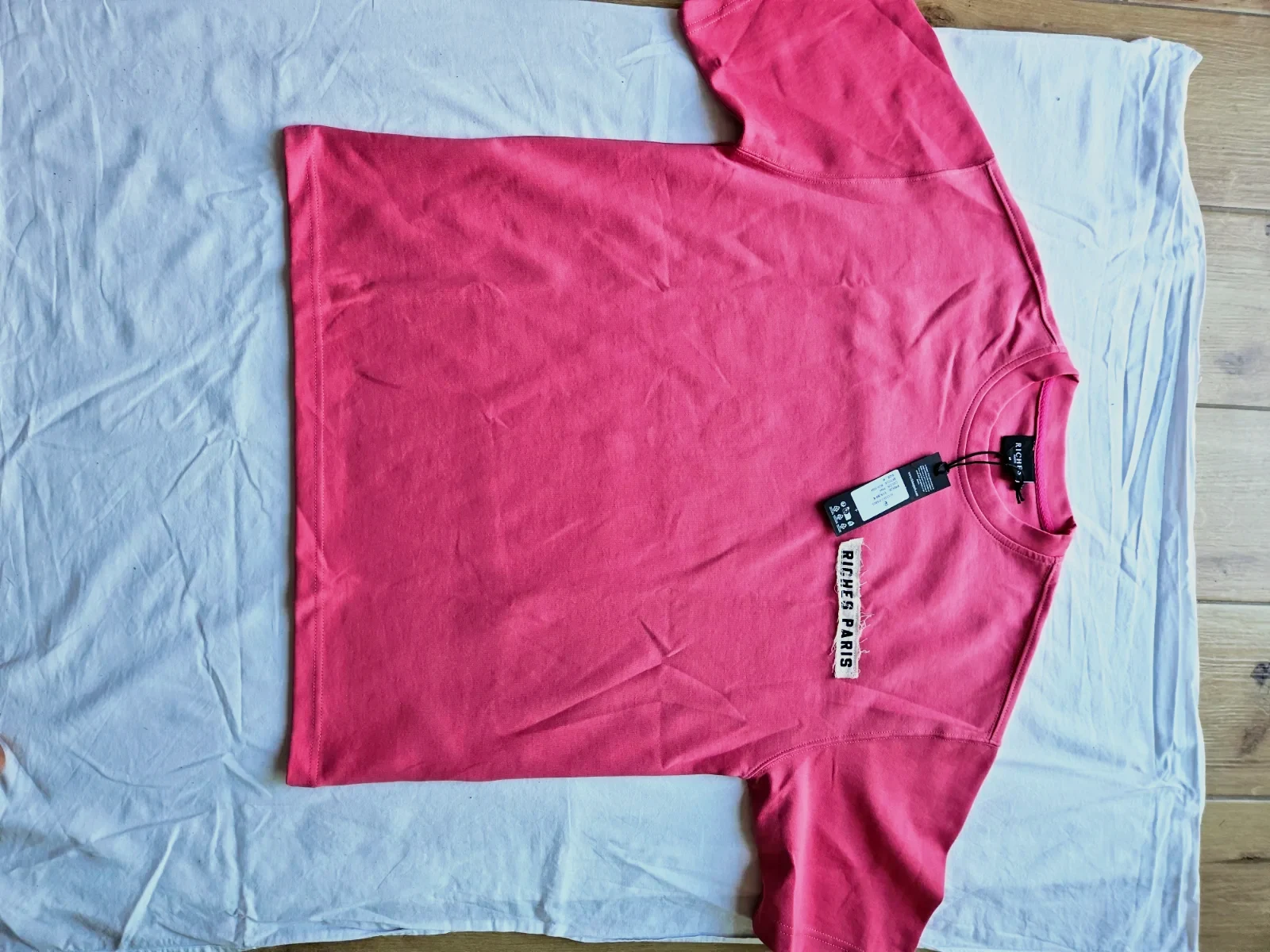 T-shirt rose fuchsia manches courtes