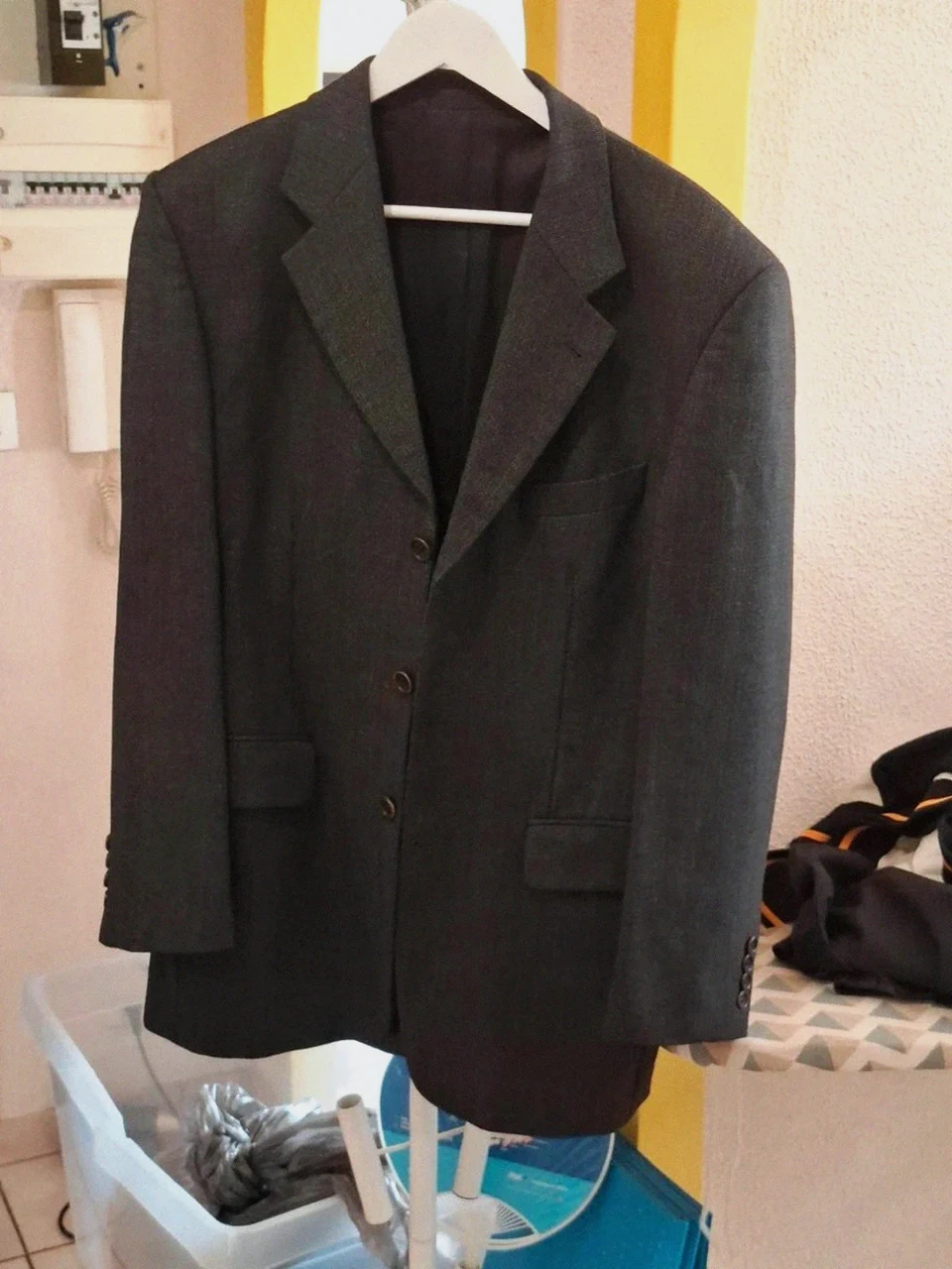 Veste Vintage de Costume Pour Homme Yves Saint Laurent Grise T.L/XL