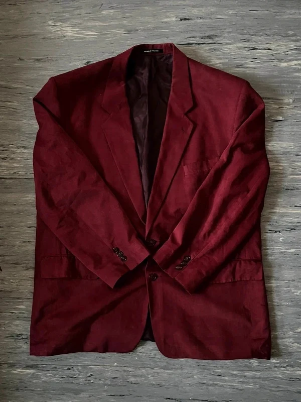 Grizzi Paris Blazer veste costume vintage - Bordeaux - taille XL