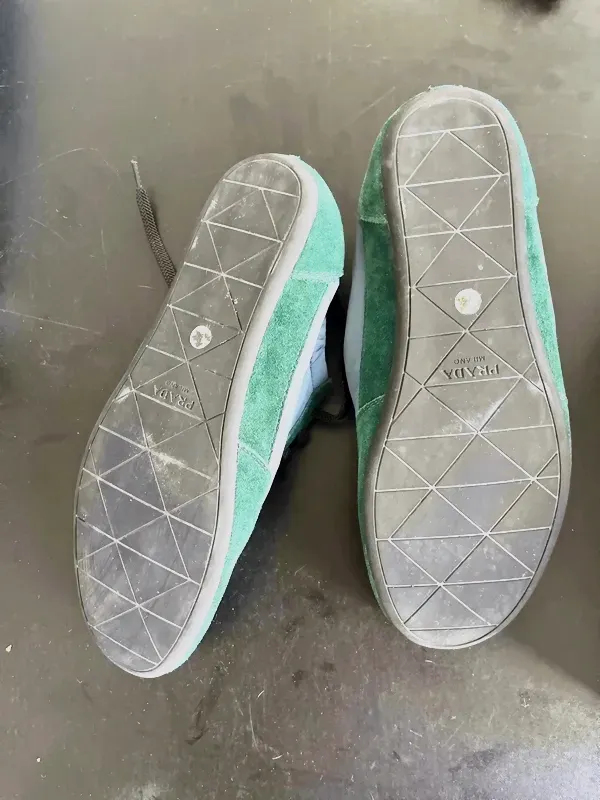 Baskets Prada vertes et grises – Prada – gris et vert 4