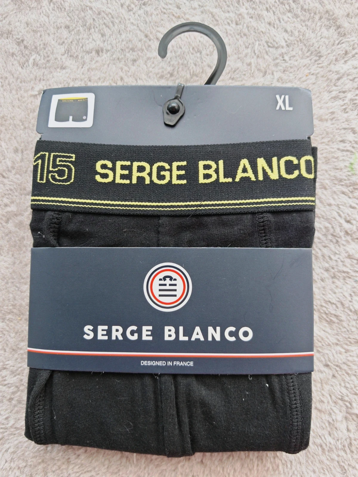 Boxer Serge Blanco Homme Noir Taille XL – Neuf avec étiquette