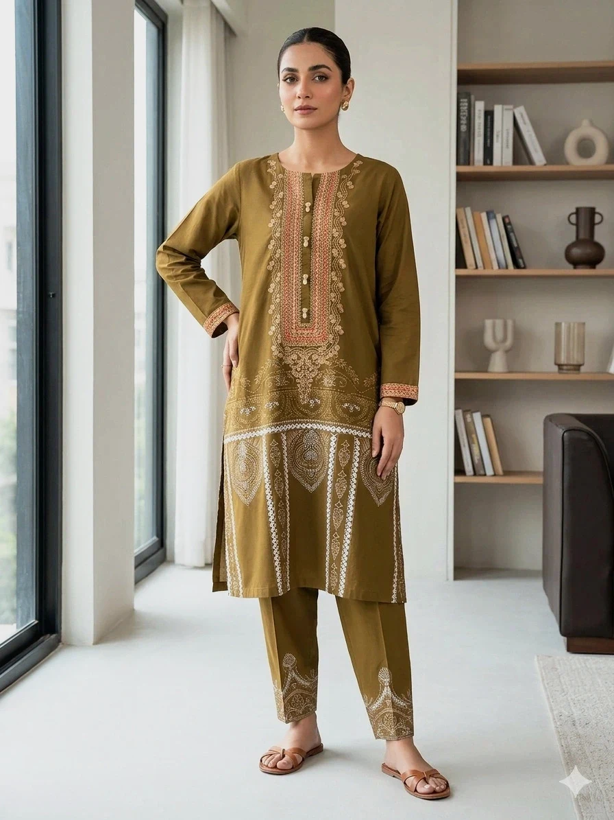 Lime light cotton dress M