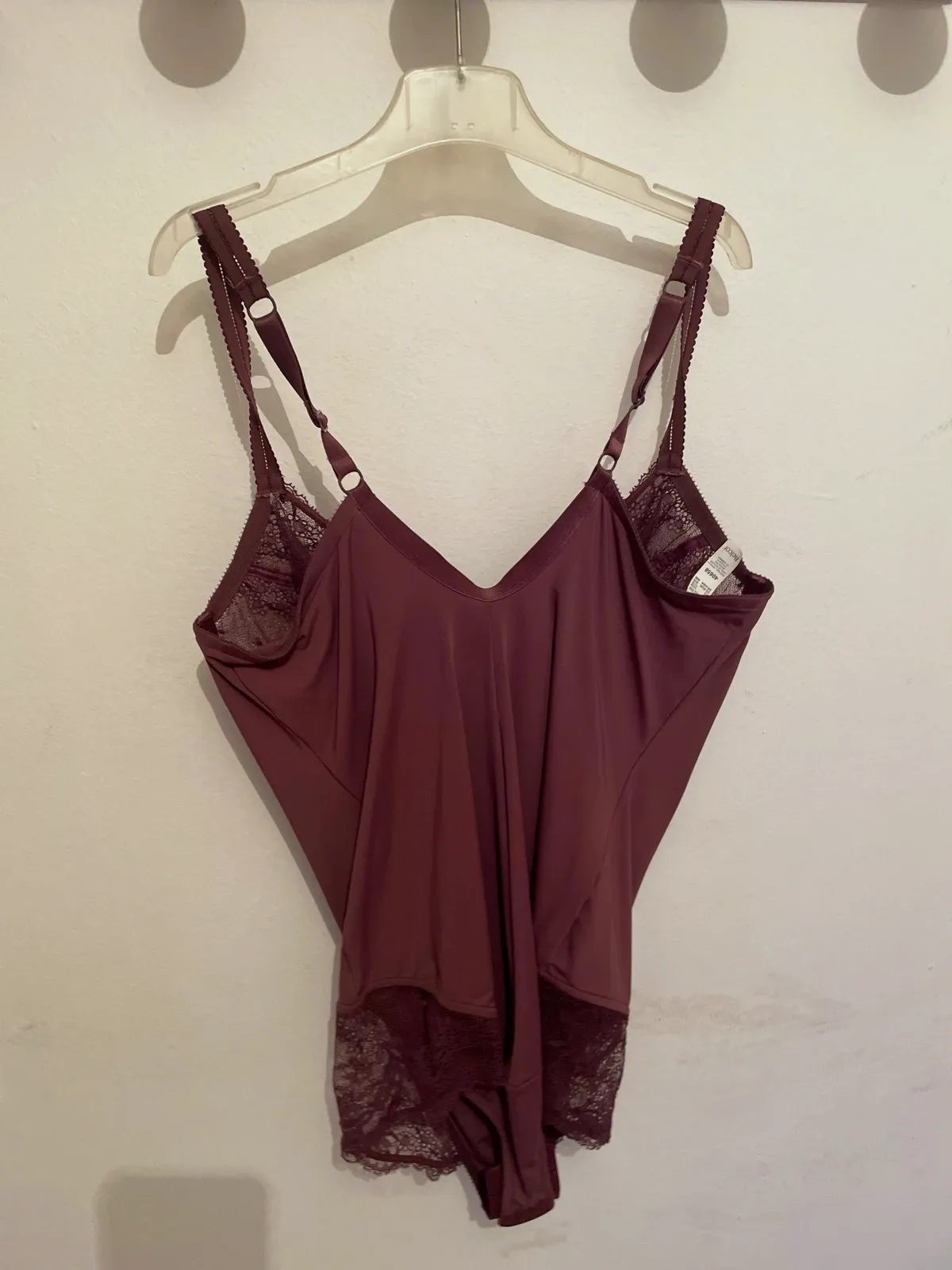 Body lencería encaje color vino / burdeos - Talla 105B – Belcor 5