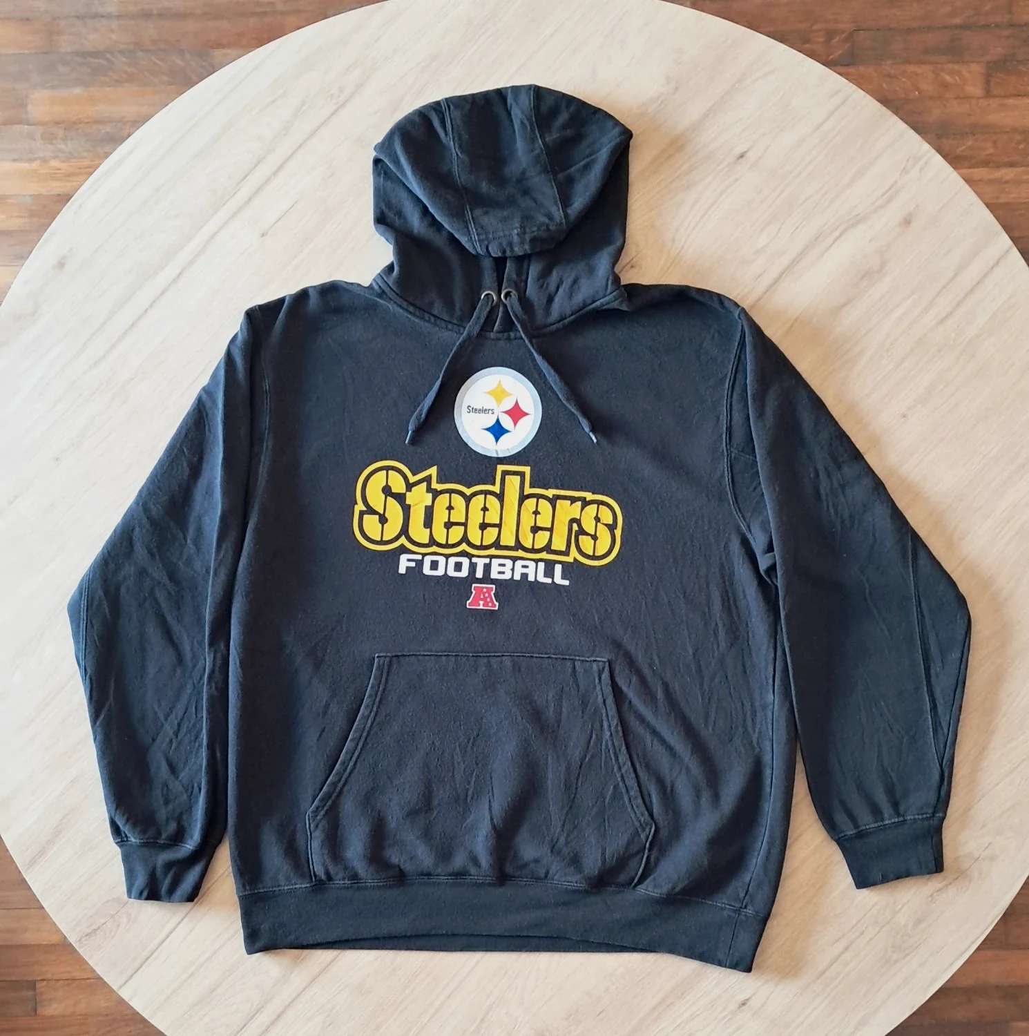 Sweat à capuche Nfl team apparel steelers cordon de serrage noir Homme taille L