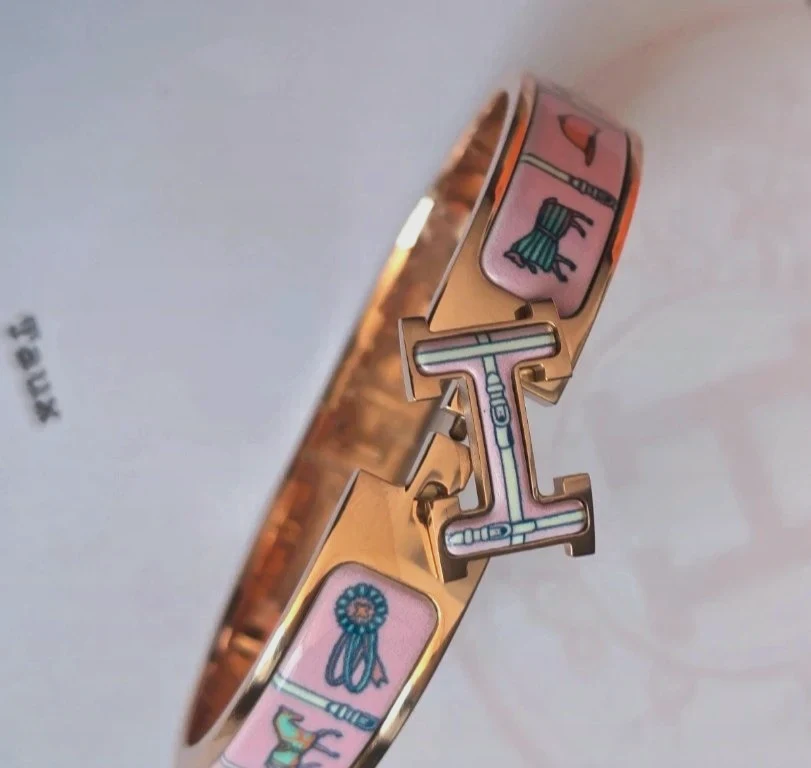 Bracelet Hermès Clic H GM Grand Apparat Rose