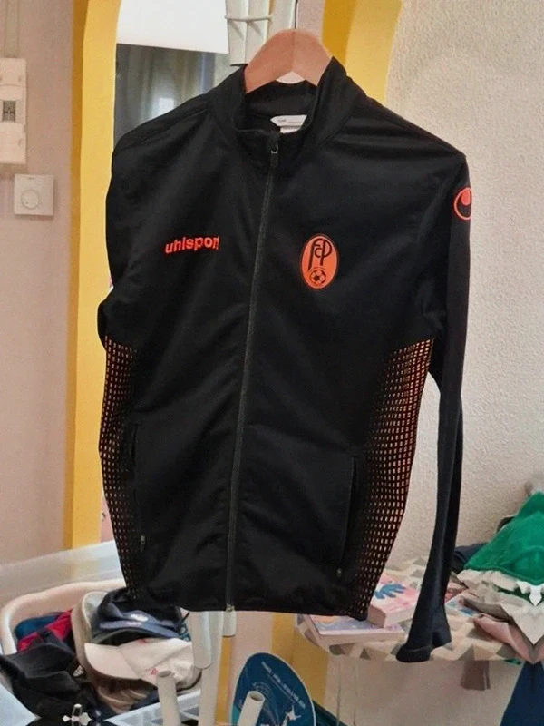 Veste d'Entraînement Uhlsport FP Portois Noir & Orange T.S / Sweat