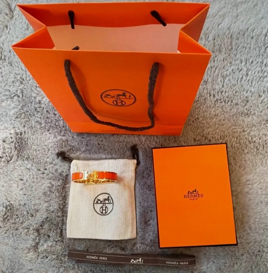 Bracelet Hermès Clic H rouge orange GM – Hermès – rouge orangé – taille Taille unique 2