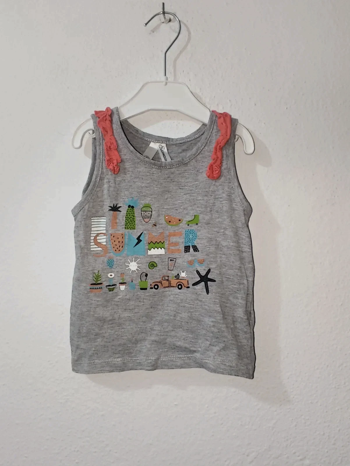 Débardeur gris enfant Essenzia motif été – Essenzia – gris – taille 2 años