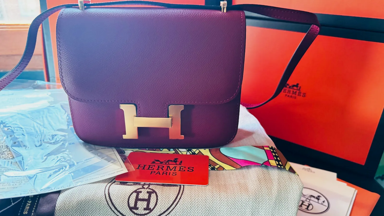 Sac 19cm bordeaux  – Hermès – bordeaux – taille Taille unique 6