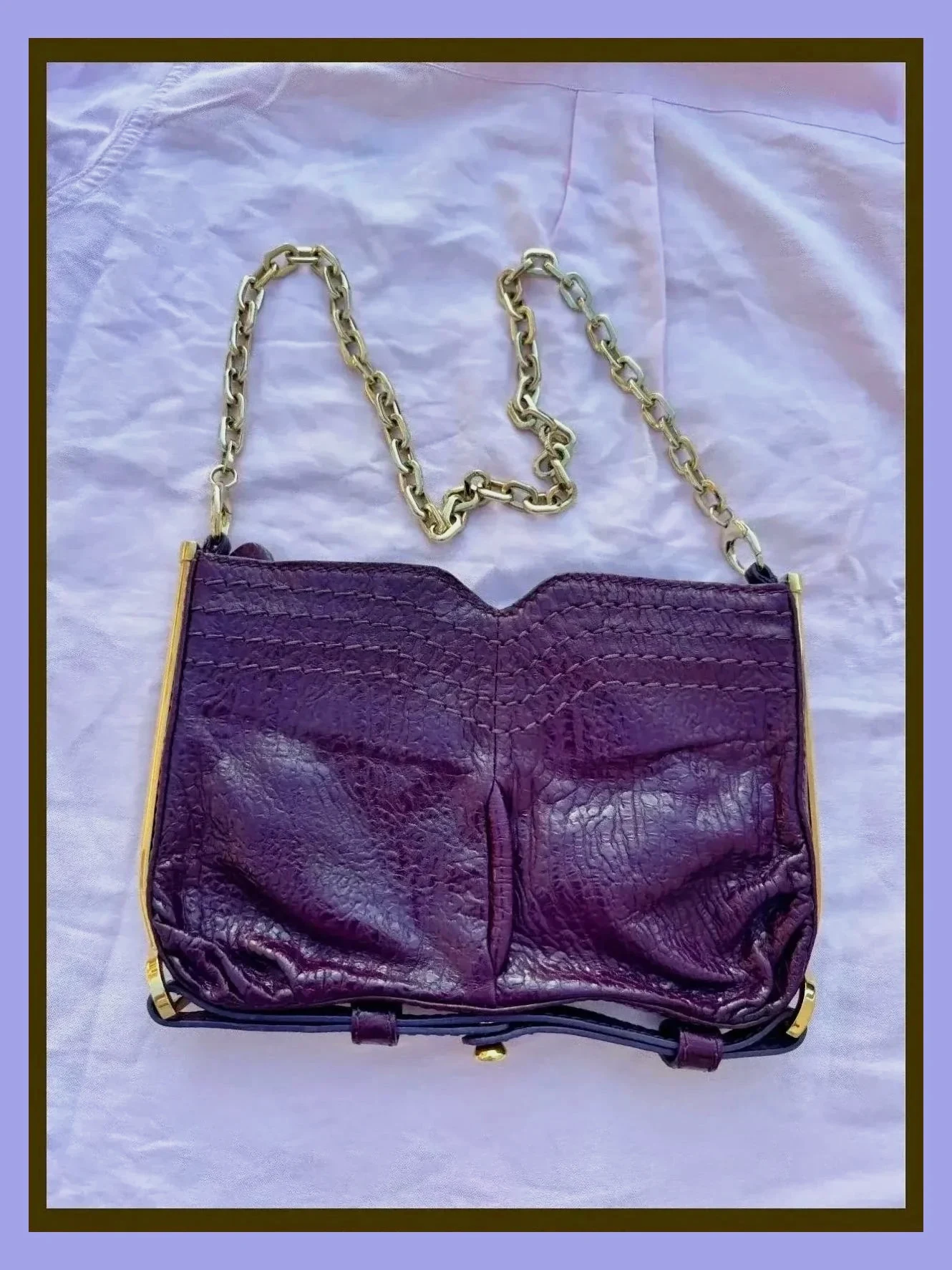 Fascinante bolso vintage piel color amatista de Jimmy Choo 😍