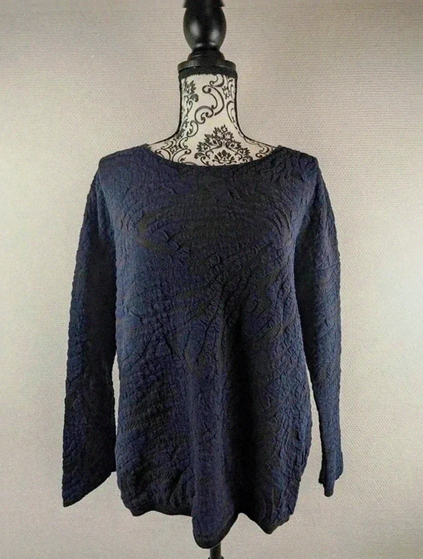 Haut ba&sh “Minnie” vintage en gaze de coton structurée – bleu – taille 2 M/L