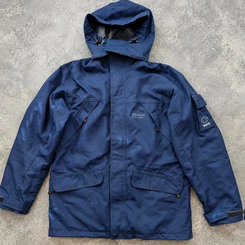 Veste vintage Didriksons Since 1913 S – Outdoor technique Y2K Gorpcore bleu marine