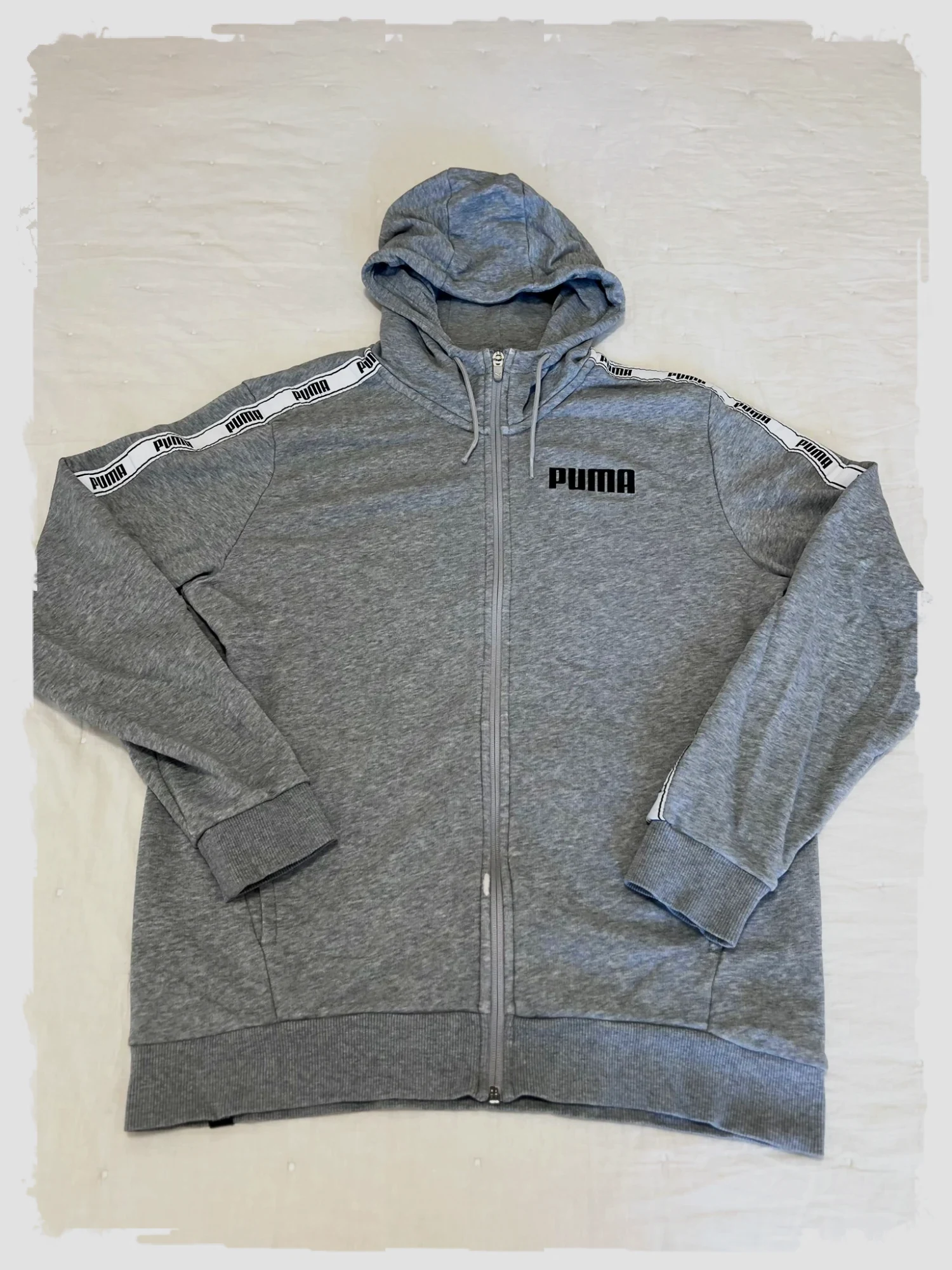 Sweat à capuche zippé Puma gris